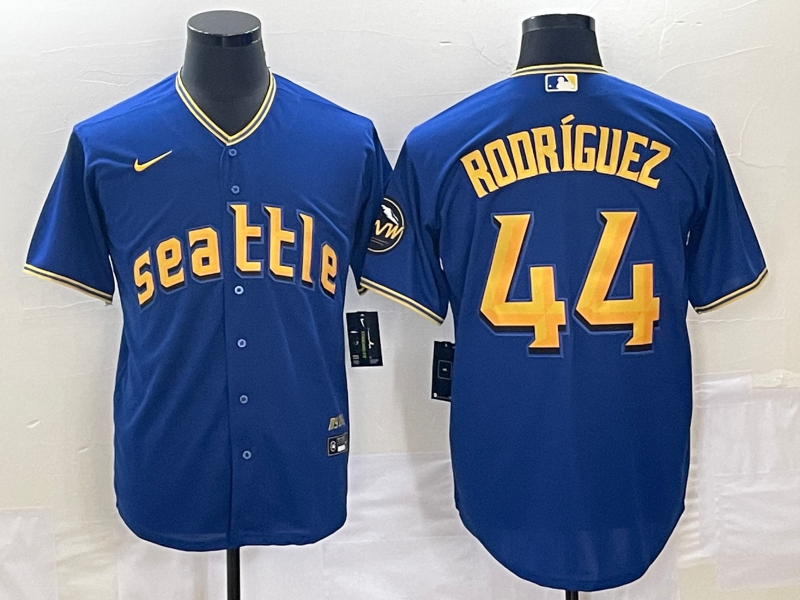 Men's Seattle Mariners Julio Rodriguez #44 Royal 2023 City Connect Jersey